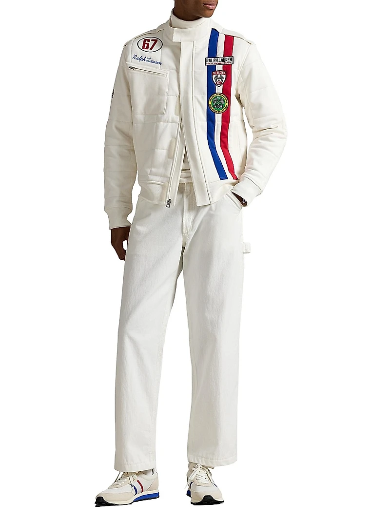 Stretch Double-Knit Track Jacket