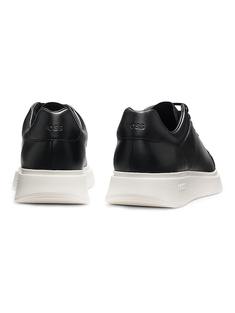 Leather Trainer Sneakers with Rubber Outsole