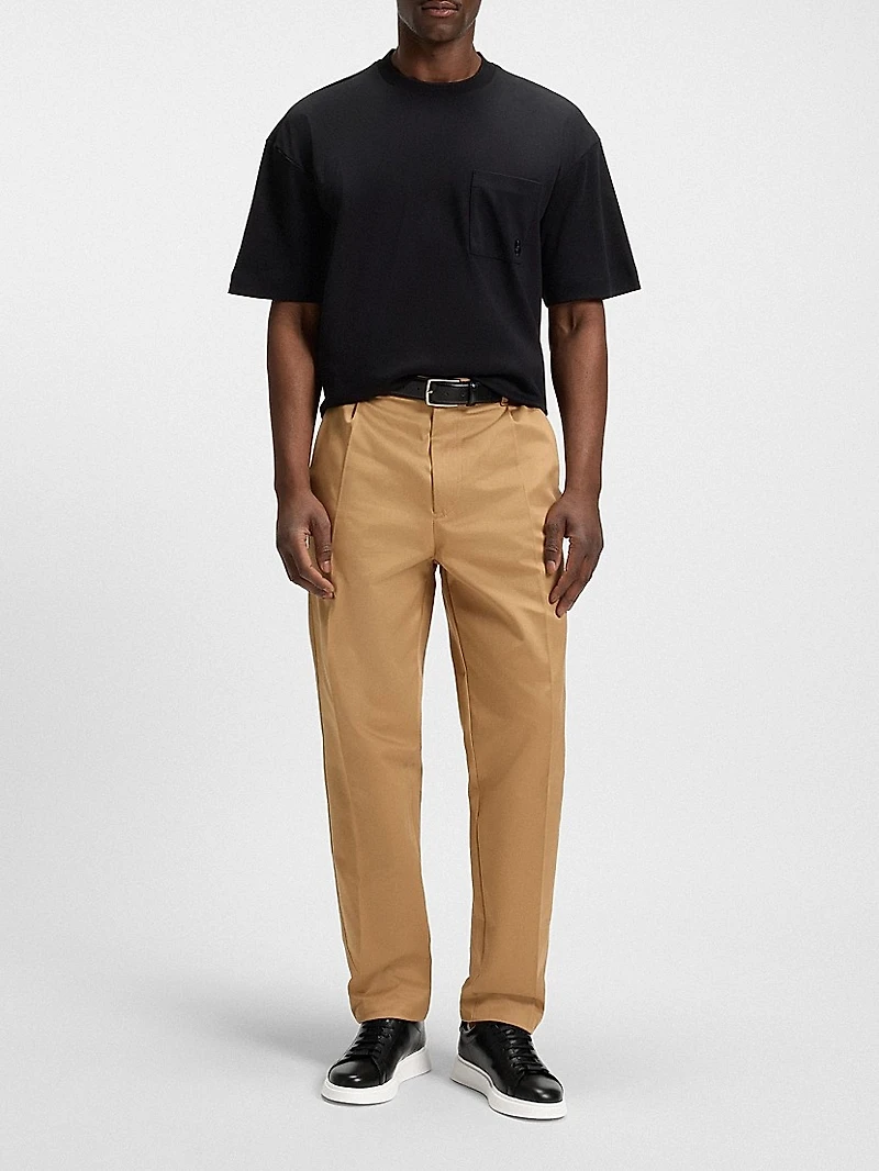 Leather Trainer Sneakers with Rubber Outsole