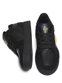 Leather & Suede Low-Top Sneakers