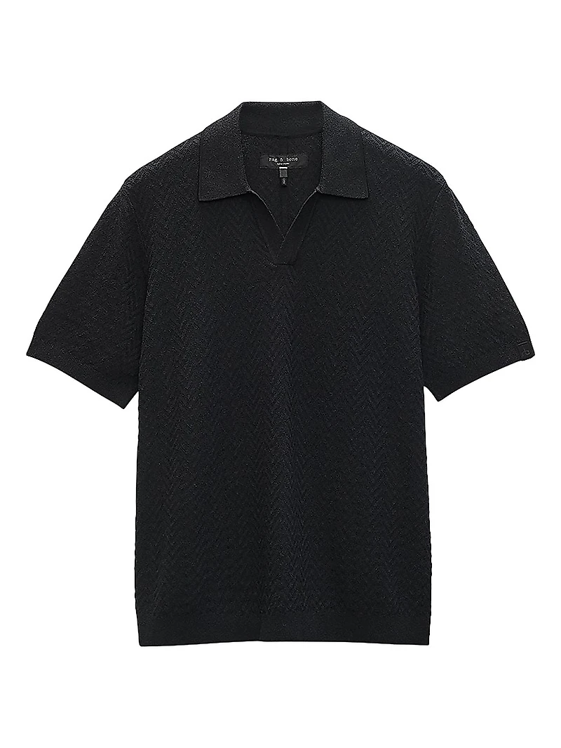 Zuma Toweling Herringbone Polo Shirt