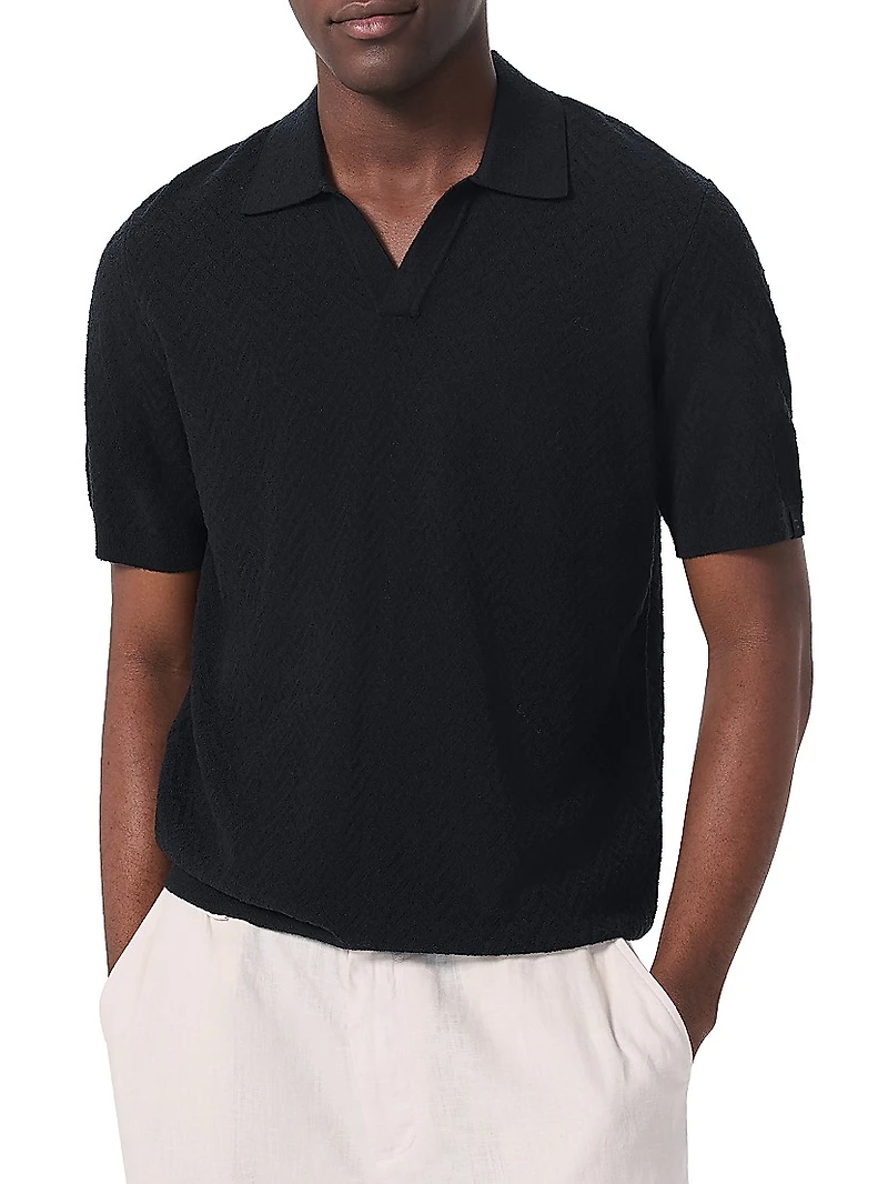 Zuma Toweling Herringbone Polo Shirt