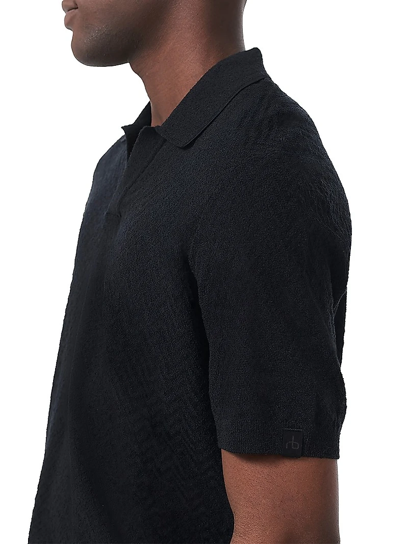 Zuma Toweling Herringbone Polo Shirt