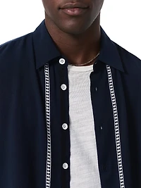 Dalton Embroidered Short-Sleeve Shirt