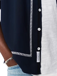 Dalton Embroidered Short-Sleeve Shirt