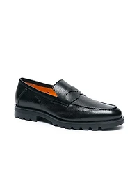 Rock Lug Sole Leather Penny Loafers