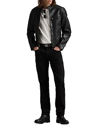 Café Racer Leather Biker Jacket
