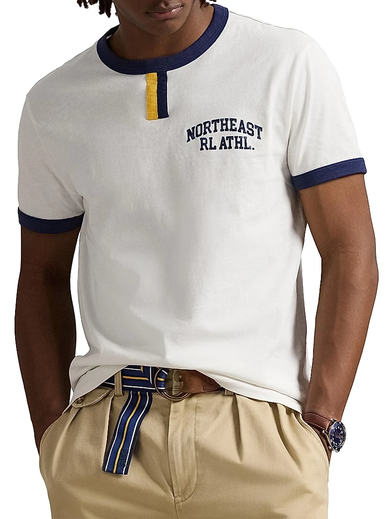 Athletic Graphic Cotton T-Shirt