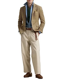 Italian Herringbone Tweed Polo Sport Coat
