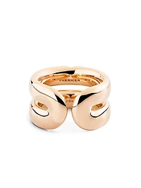Mon Jeu 18K Rose Gold & 0.09 TCW Diamond Double Band Ring