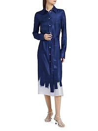 Amaya Silk Twill Midi-Shirtdress