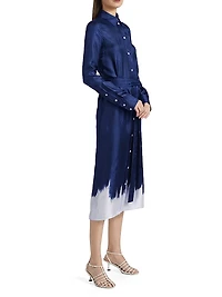 Amaya Silk Twill Midi-Shirtdress