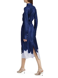 Amaya Silk Twill Midi-Shirtdress