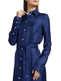 Amaya Silk Twill Midi-Shirtdress