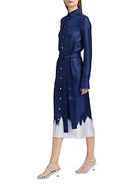 Amaya Silk Twill Midi-Shirtdress