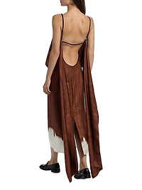 Wilma Printed Silk Twill Midi-Dress