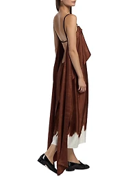 Wilma Printed Silk Twill Midi-Dress