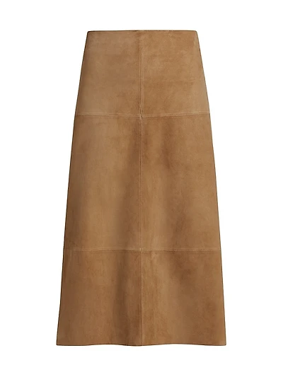 Nadia Suede Midi-Skirt