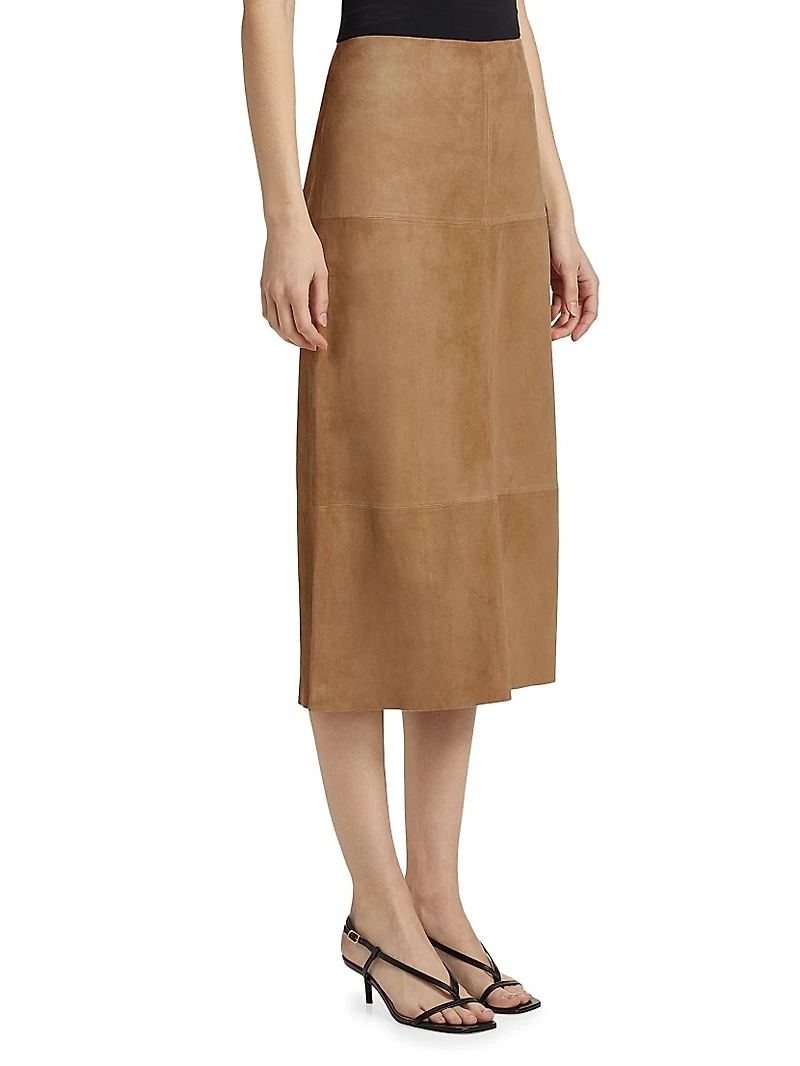 Nadia Suede Midi-Skirt