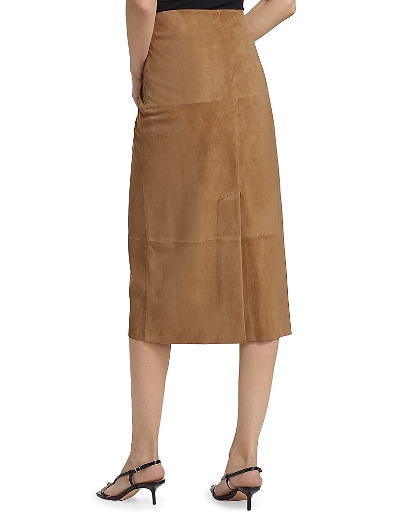 Nadia Suede Midi-Skirt