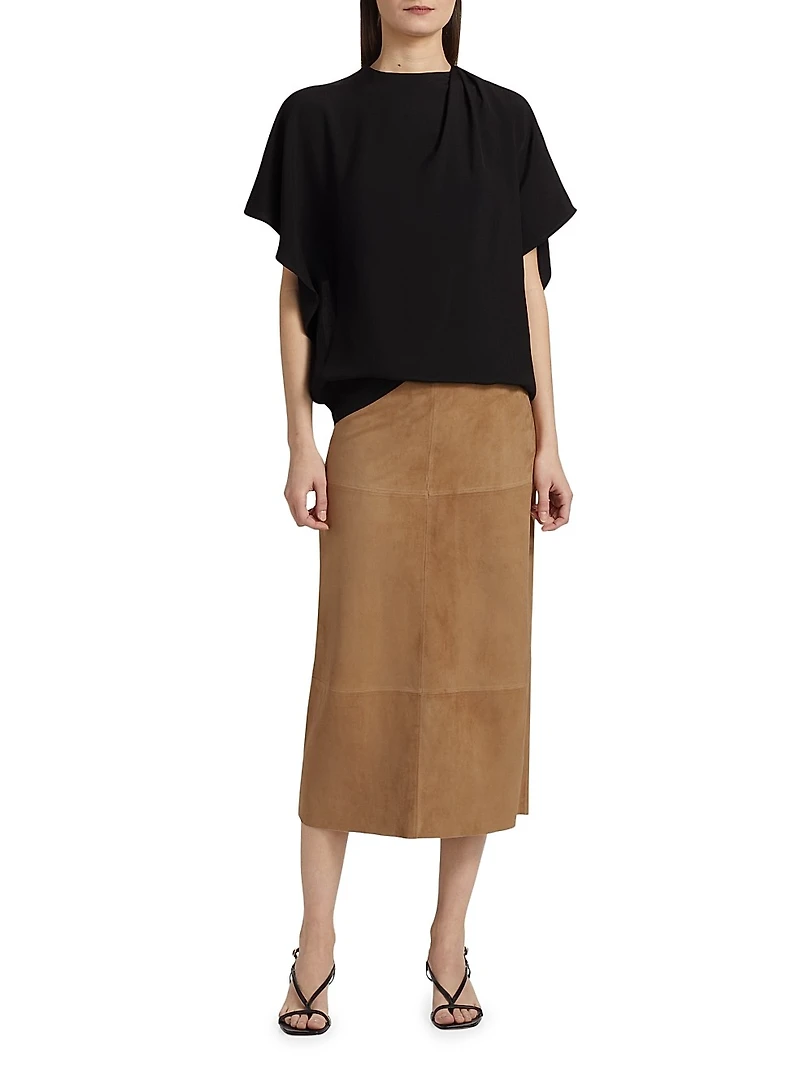 Nadia Suede Midi-Skirt