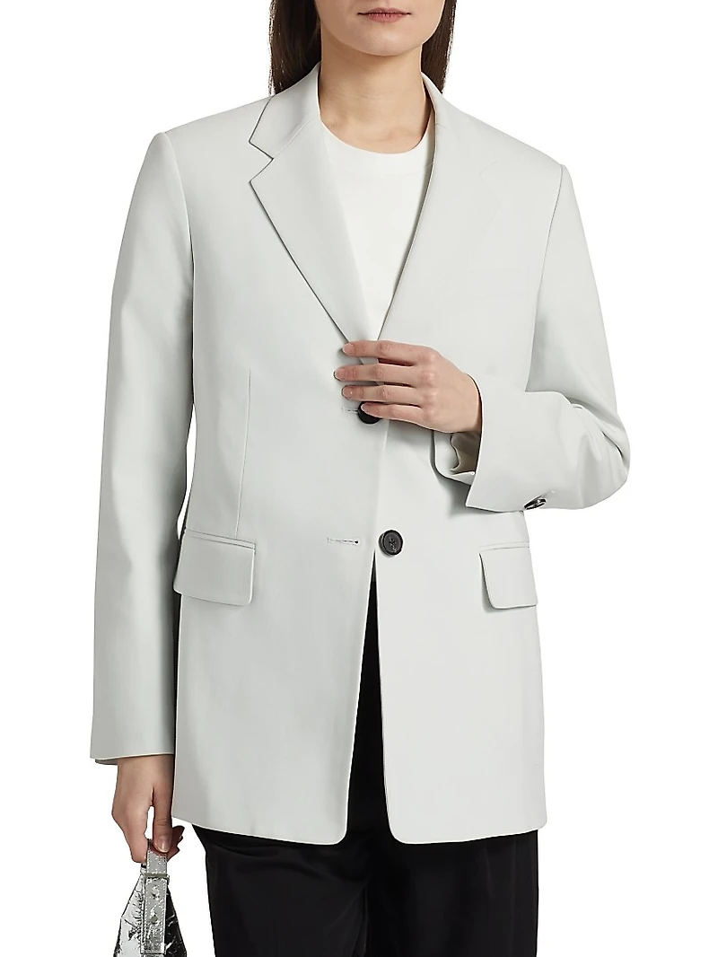 Eva Cotton Single-Breasted Jacket
