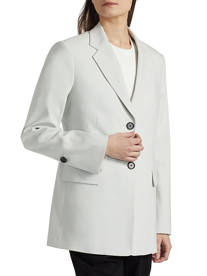 Eva Cotton Single-Breasted Jacket