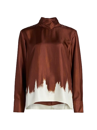 Mara Printed Silk Top