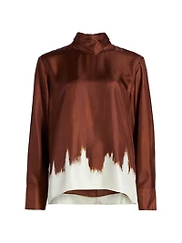 Mara Printed Silk Top