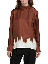 Mara Printed Silk Top