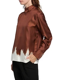Mara Printed Silk Top