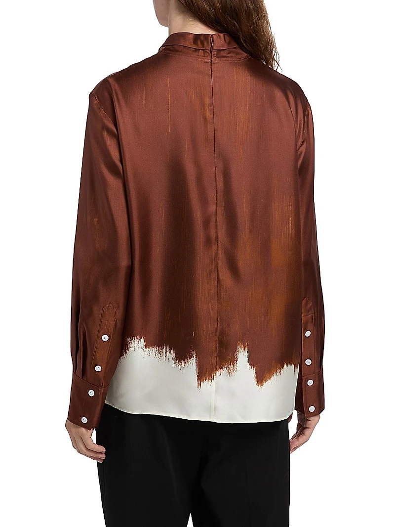 Mara Printed Silk Top