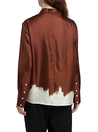 Mara Printed Silk Top