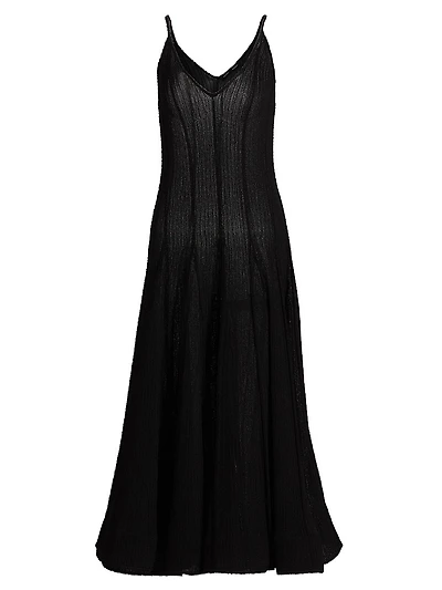 Tavia Fringe Knit Maxi Dress