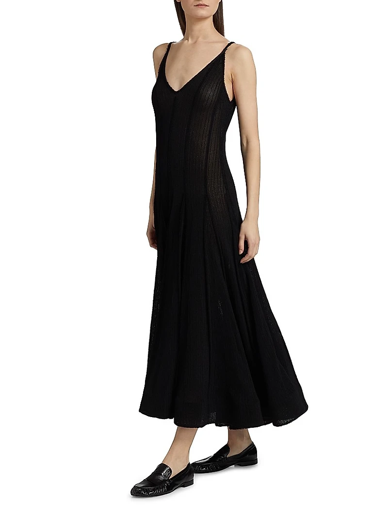 Tavia Fringe Knit Maxi Dress