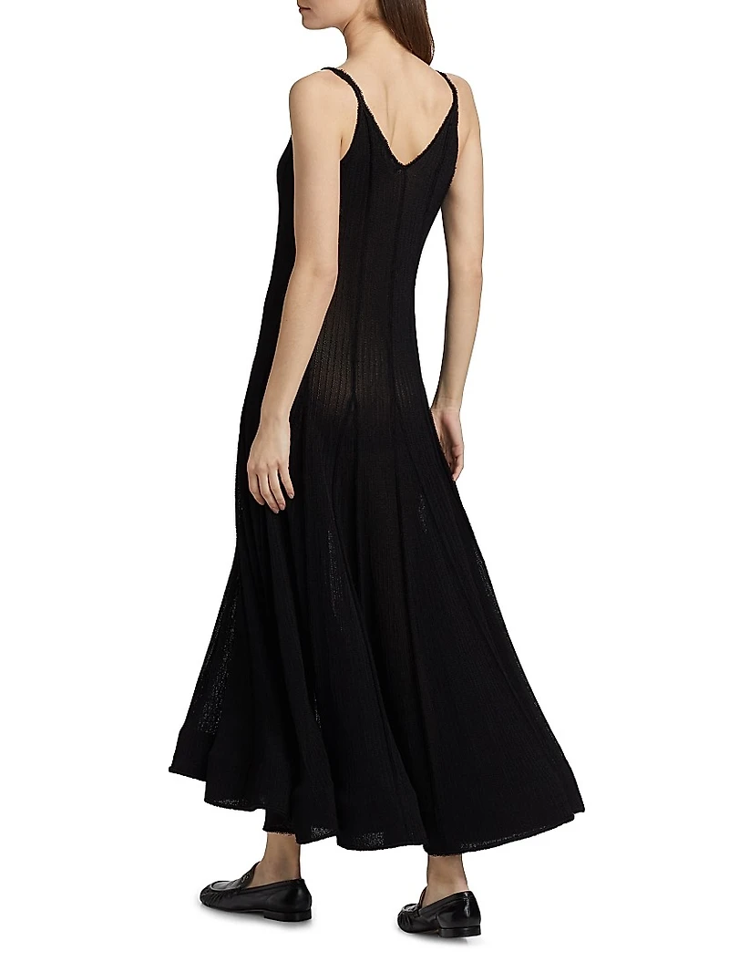 Tavia Fringe Knit Maxi Dress