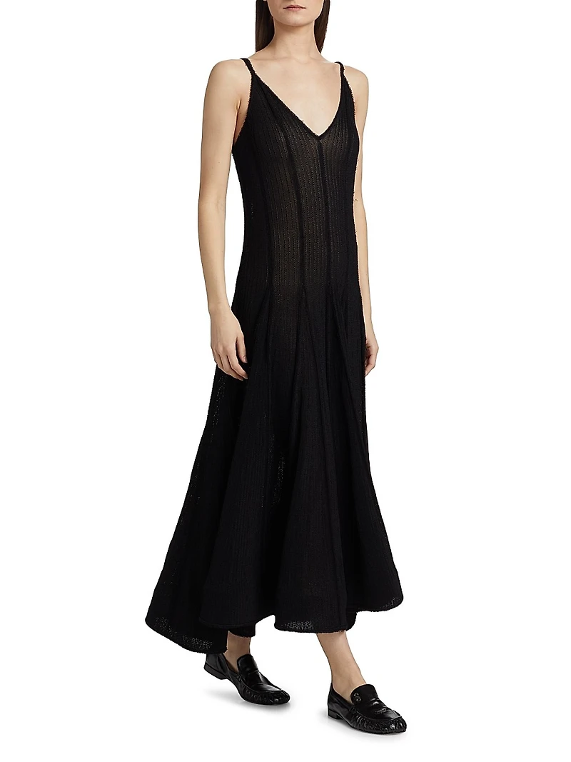 Tavia Fringe Knit Maxi Dress