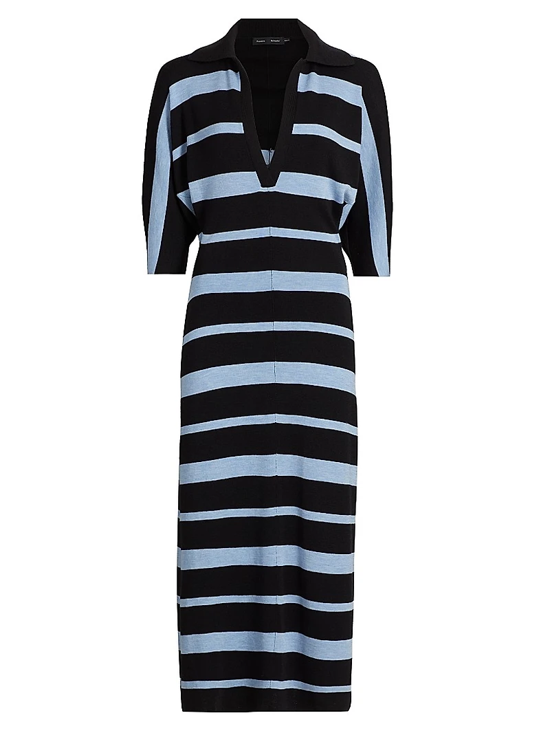 Solana Wool-Silk Midi-Dress