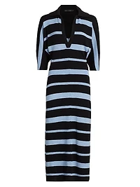 Solana Wool-Silk Midi-Dress