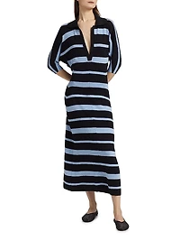 Solana Wool-Silk Midi-Dress