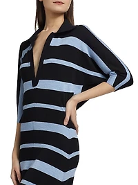 Solana Wool-Silk Midi-Dress