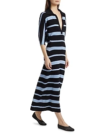 Solana Wool-Silk Midi-Dress