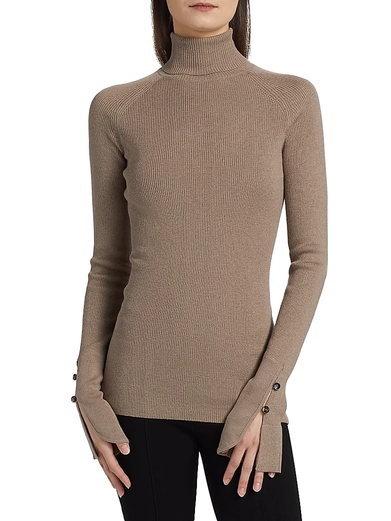 Belle Silk Turtleneck Sweater