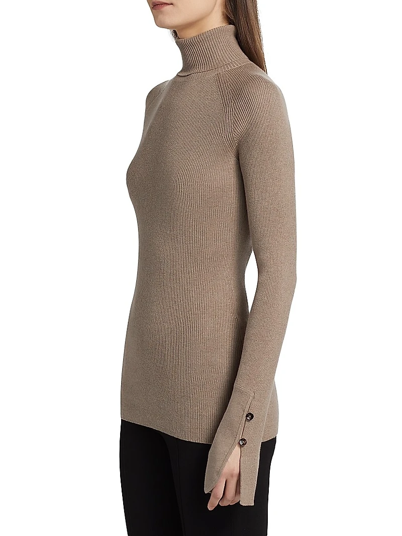 Belle Silk Turtleneck Sweater