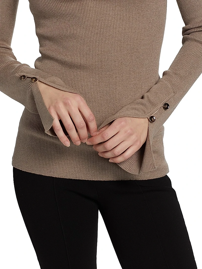 Belle Silk Turtleneck Sweater