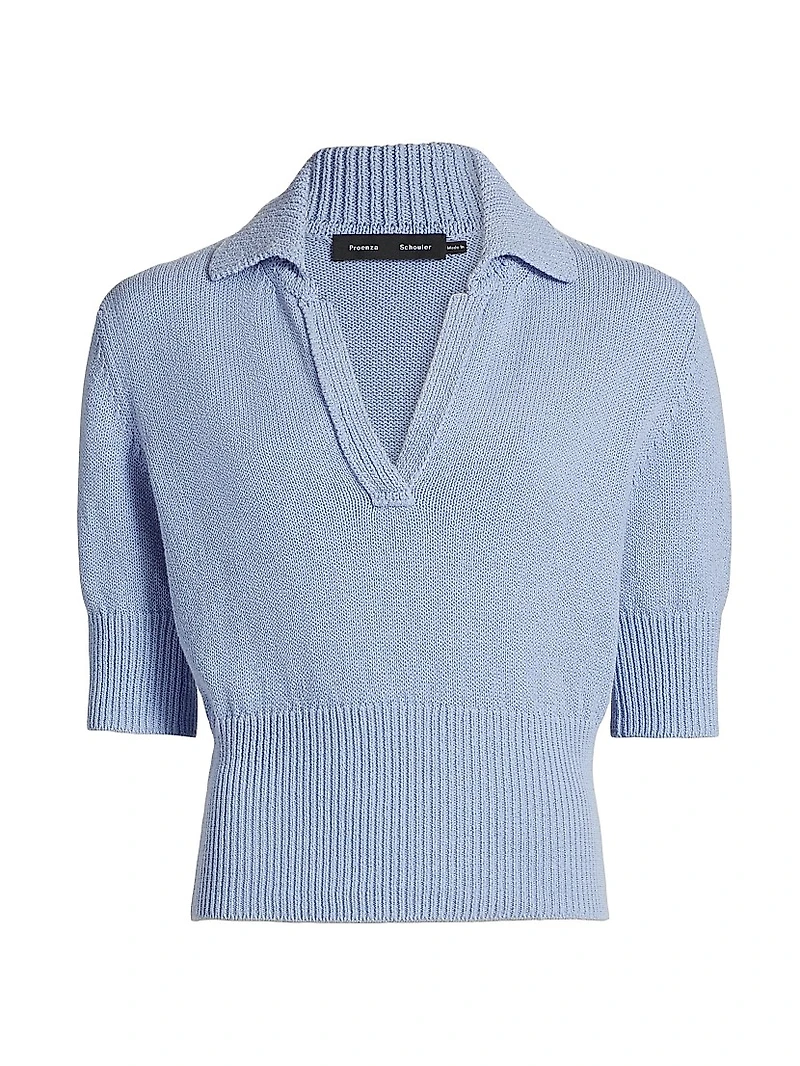 Reeve Cotton Knit Polo Sweater