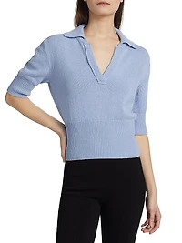 Reeve Cotton Knit Polo Sweater