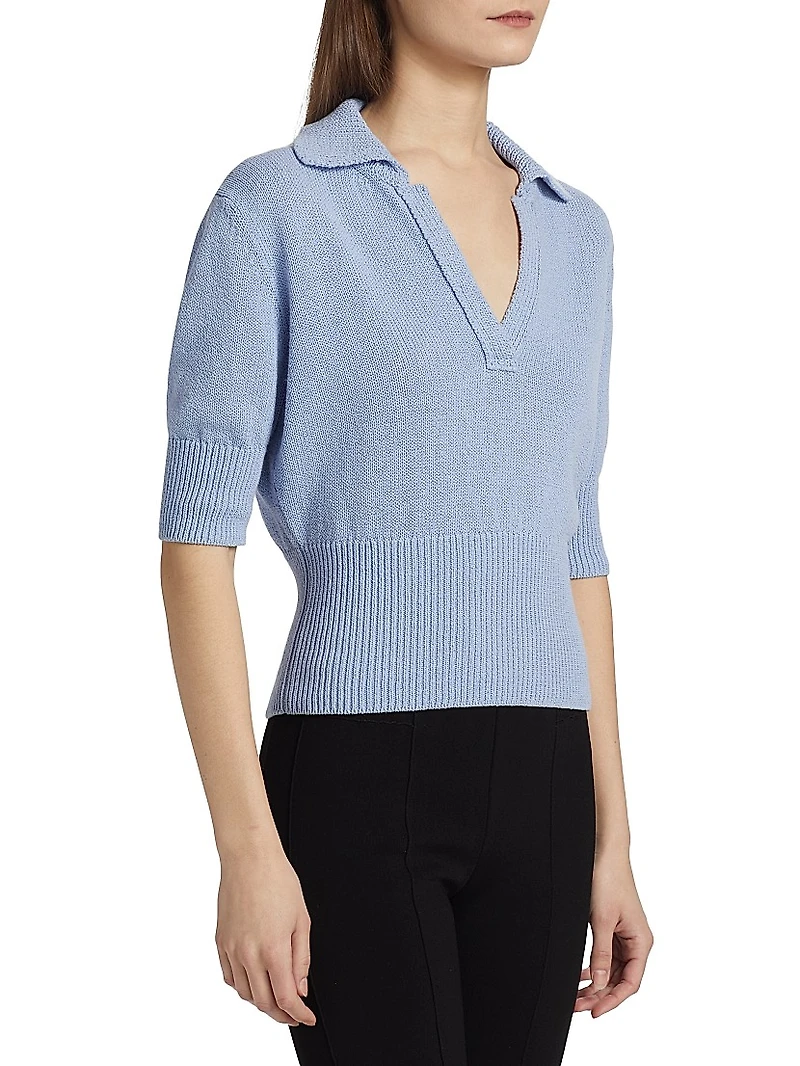 Reeve Cotton Knit Polo Sweater