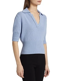 Reeve Cotton Knit Polo Sweater