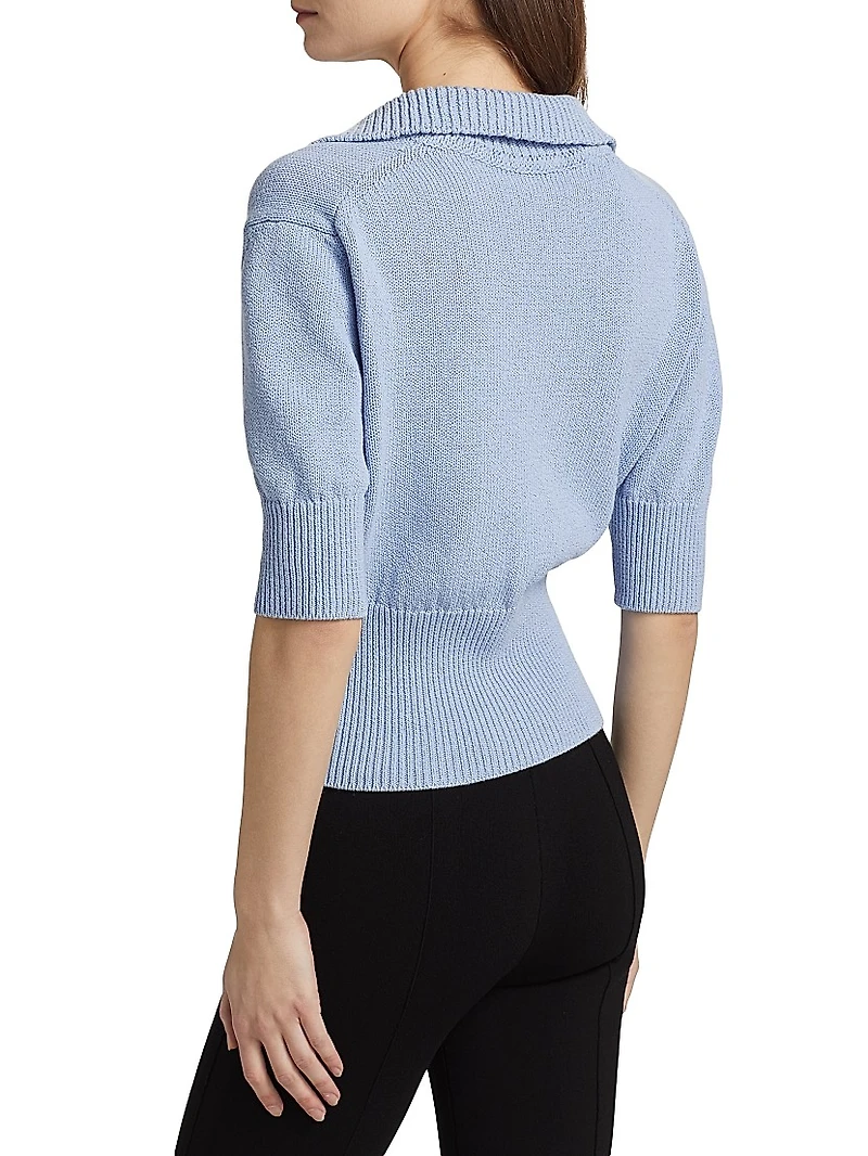 Reeve Cotton Knit Polo Sweater